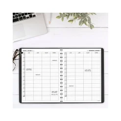 2025 Planners|AT-A-GLANCE 2025 8" x 11" Calendar Year/Daily Appointment Book, Faux Leather Cover, Black (70-822-05-25)