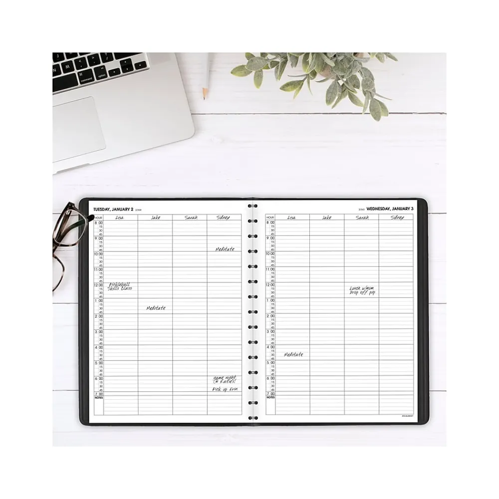 2025 Planners|AT-A-GLANCE 2025 8" x 11" Calendar Year/Daily Appointment Book, Faux Leather Cover, Black (70-822-05-25)