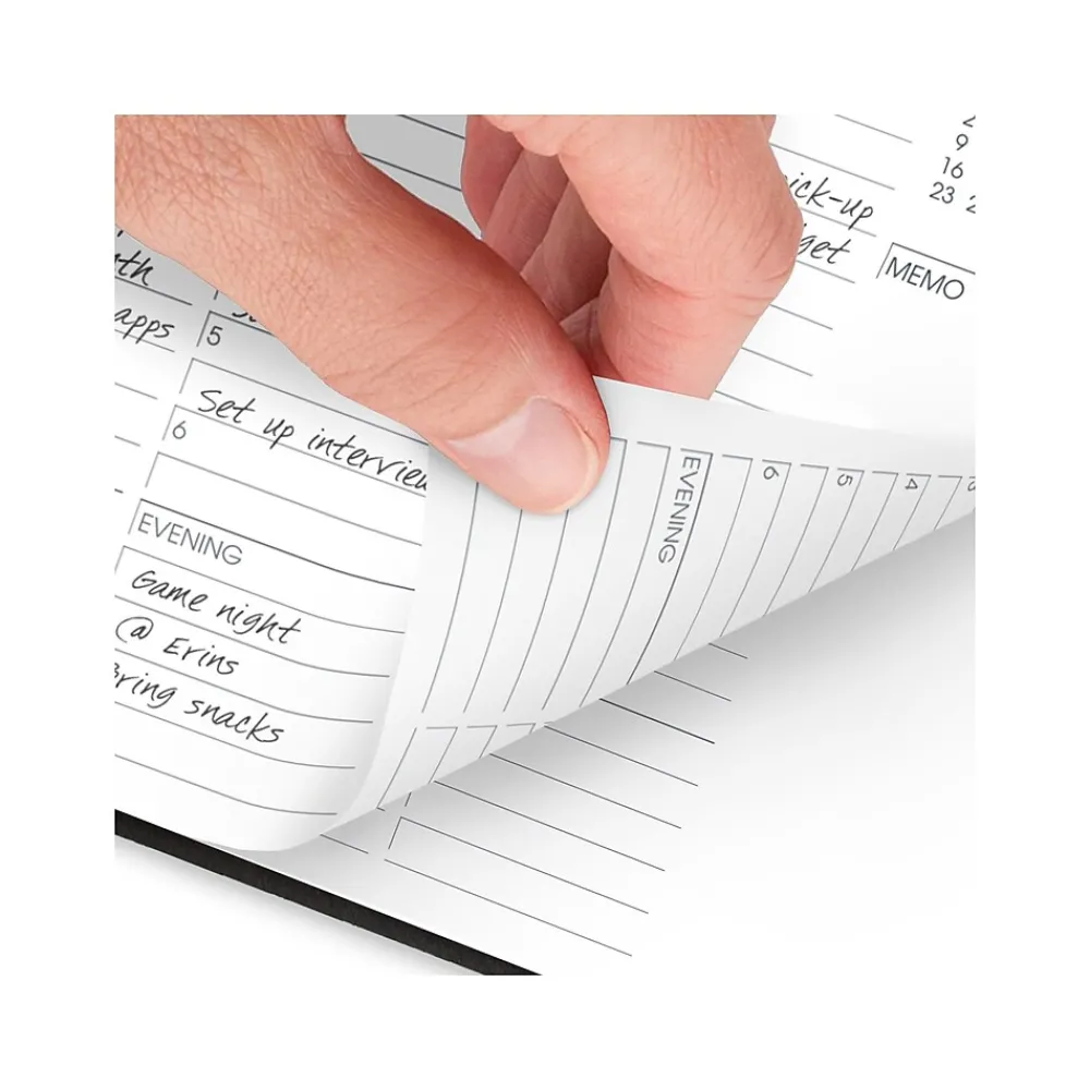 2025 Planners|AT-A-GLANCE 2025 7" x 8.75" Calendar Year Weekly Appointment Book, Faux Leather Cover, Black (70-865-05-25)