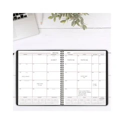 2025 Planners|AT-A-GLANCE 2025 8" x 10" Calendar Year/Monthly Planner, Faux Leather Cover Black (70-130-05-25)