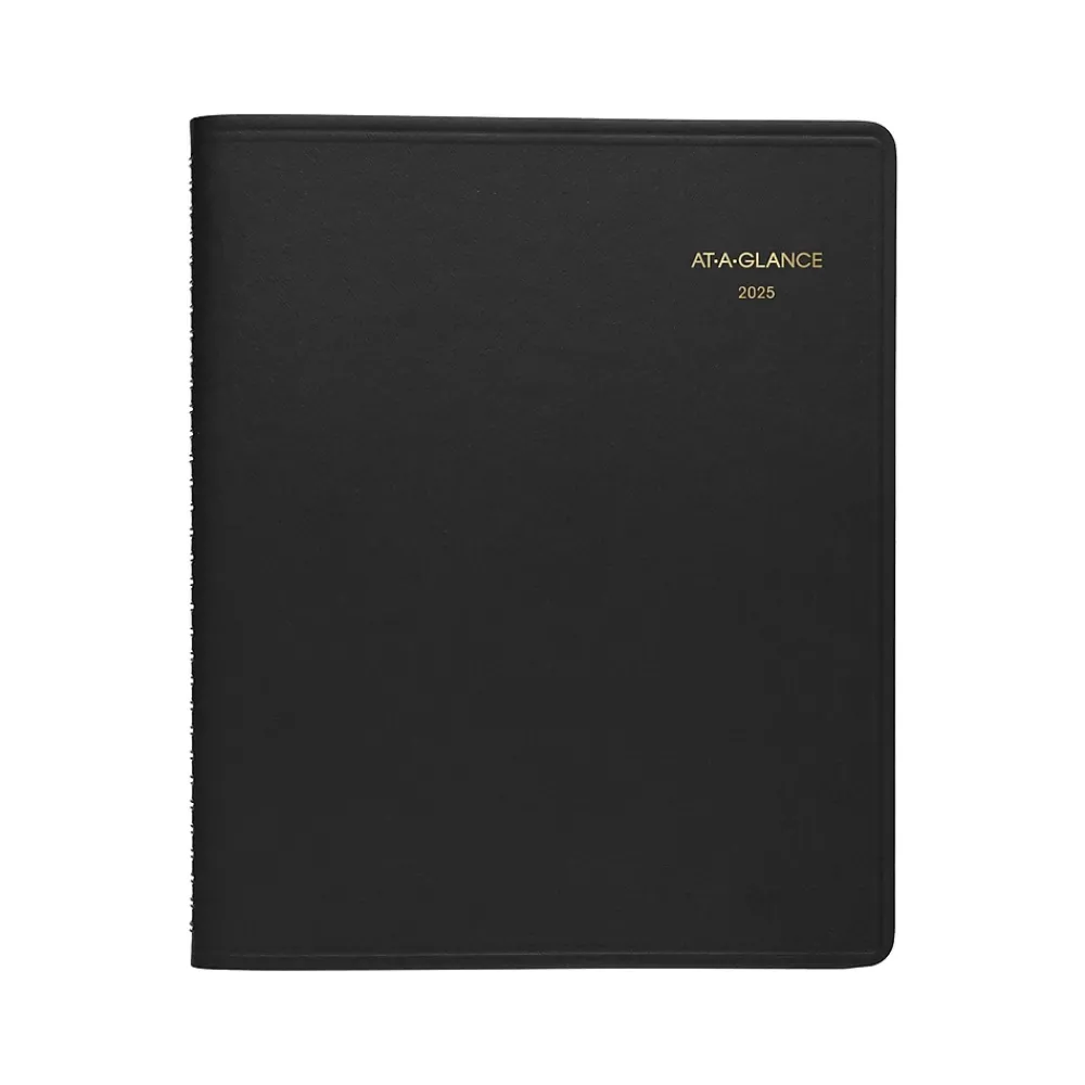 2025 Planners|AT-A-GLANCE 2025 8.5" x 11" Daily Appointment Book, Faux Leather Cover, Black (70-214-05-25)