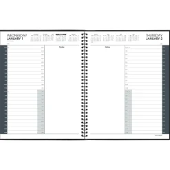 2025 Planners|AT-A-GLANCE 2025 8.5" x 11" Daily Appointment Book, Faux Leather Cover, Black (70-214-05-25)