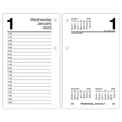 Calendars & Planners Refills|AT-A-GLANCE 2025 6" x 3.5" Daily Desk Calendar Refill, White/Black (E717R-50-25)