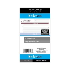 Calendars & Planners Refills|AT-A-GLANCE 2025 3.75" x 6.75" Daily Planner Refill, White/Red (063-125Y-25)