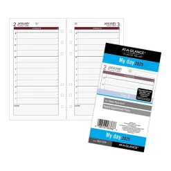 Calendars & Planners Refills|AT-A-GLANCE 2025 3.75" x 6.75" Daily Planner Refill, White/Red (063-125Y-25)