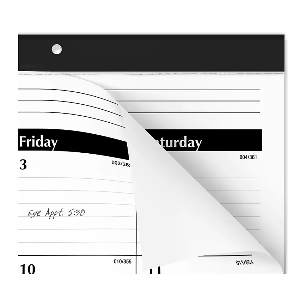 2025 Calendars|AT-A-GLANCE 2025 24" x 19" Monthly Desk Pad Calendar, White/Black (SK30-00-25)
