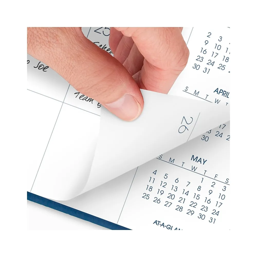 2025 Planners|AT-A-GLANCE 2025-2026 9" x 11" Monthly Planner, Faux Leather Cover, Blue (70-250-20-25)