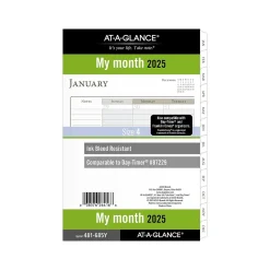 Calendars & Planners Refills|AT-A-GLANCE 2025 5.5" x 8.5" Monthly Planner Refill Pages, White/Brown (481-685Y-25)