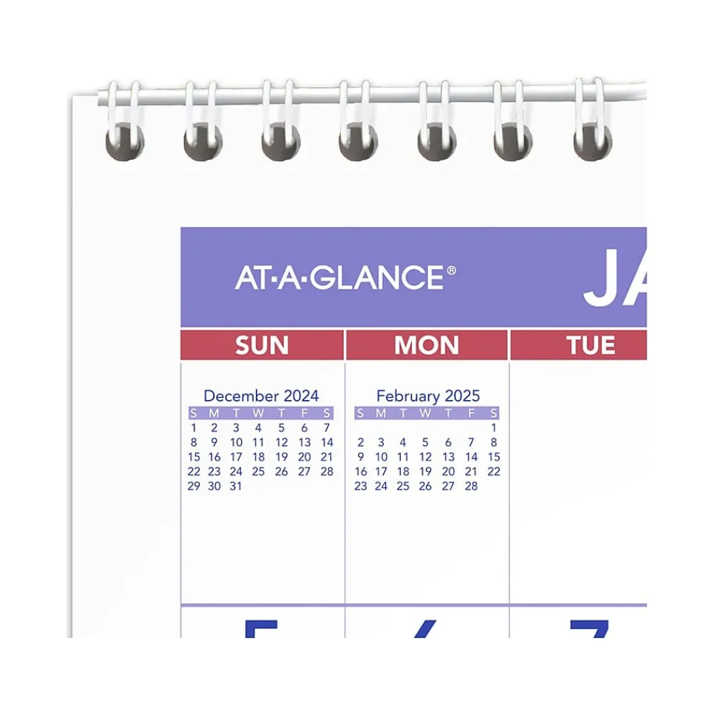 2025 Calendars|AT-A-GLANCE 2025 6.5" x 7.5" Monthly Wall Calendar, White/Purple (PM5-28-25)