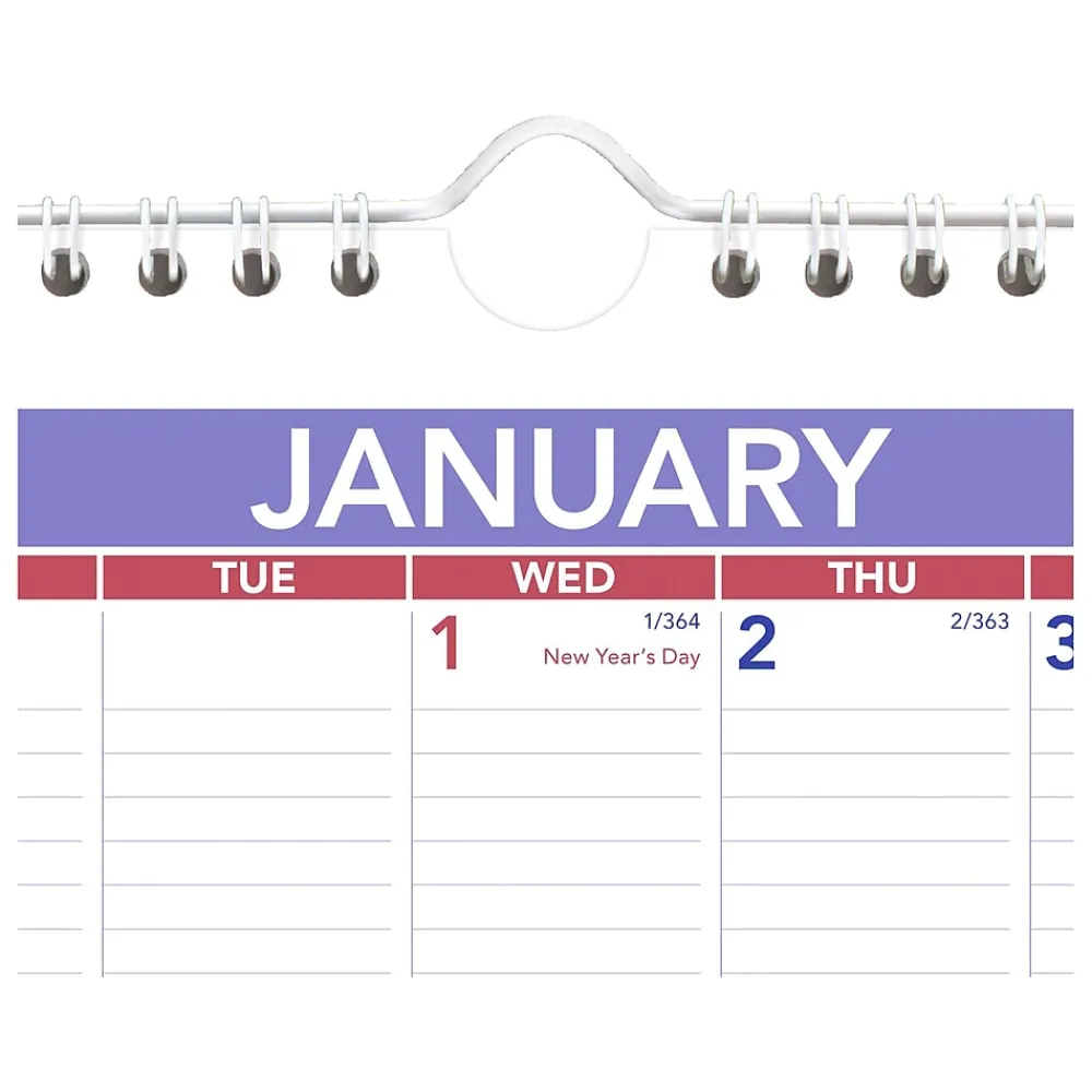 2025 Calendars|AT-A-GLANCE 2025 8" x 11" Monthly Wall Calendar, White/Purple (PM1-28-25)
