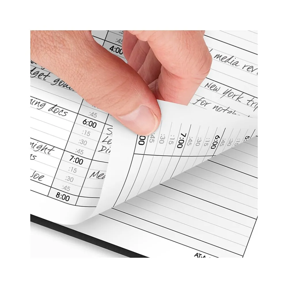 2025 Planners|AT-A-GLANCE 2025 8.5" x 11" 2-Person Daily Appointment Book, Faux Leather Cover, Black (70-222-05-25)