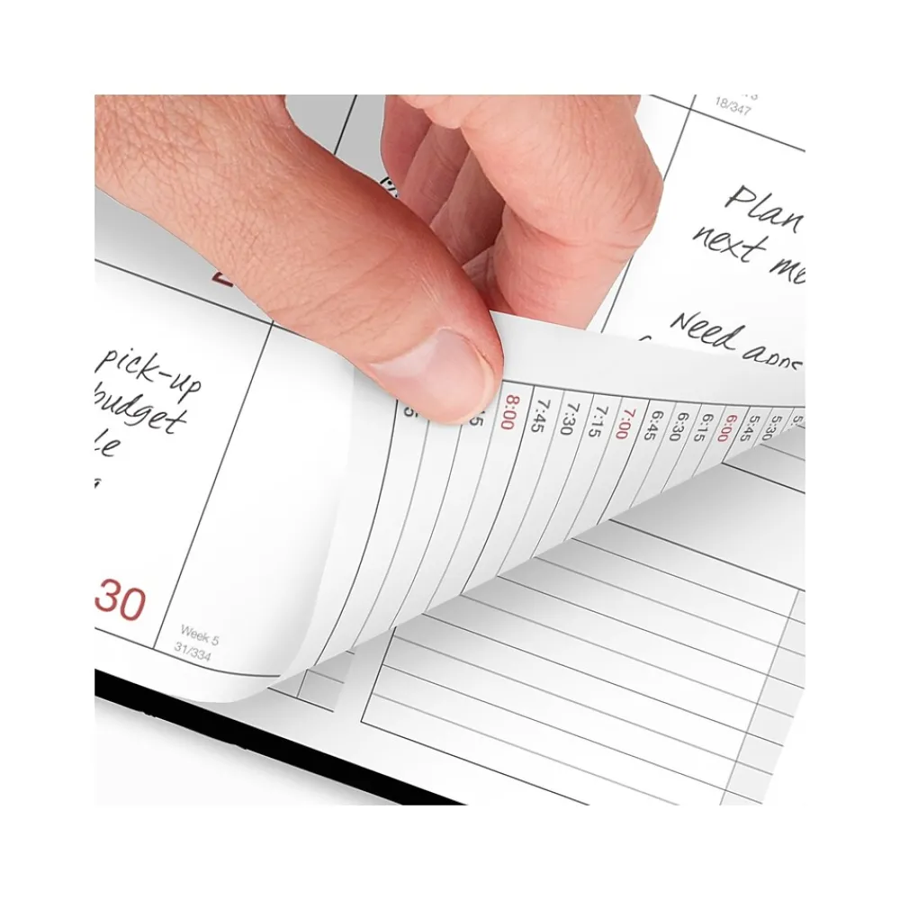 2025 Planners|AT-A-GLANCE 2025 8" x 11" Weekly & Monthly Appointment Book, Faux Leather Cover, Black (33351-2501)