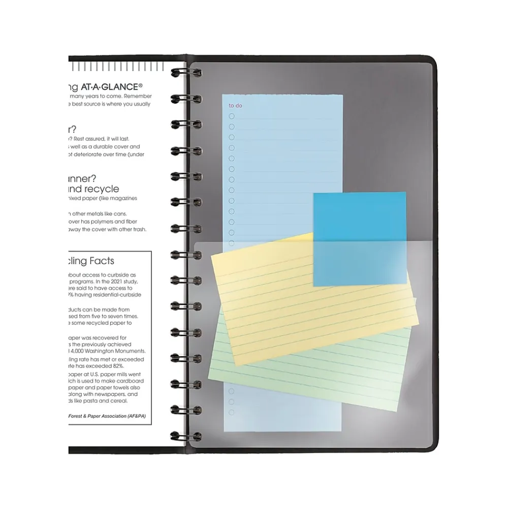 2025 Planners|AT-A-GLANCE 2025 5" x 8" Weekly Appointment Book, Faux Leather Cover, Black (70-075-05-25)