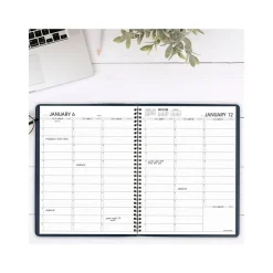 2025 Planners|AT-A-GLANCE 2025 8.25" x 11" Weekly Appointment Book Planner, Faux Leather Cover, Navy (70-950-20-25)