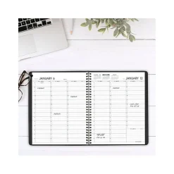2025 Planners|AT-A-GLANCE 2025 7" x 8.75" Weekly Appointment Book, Faux Leather Cover, Black (70-951-05-25)