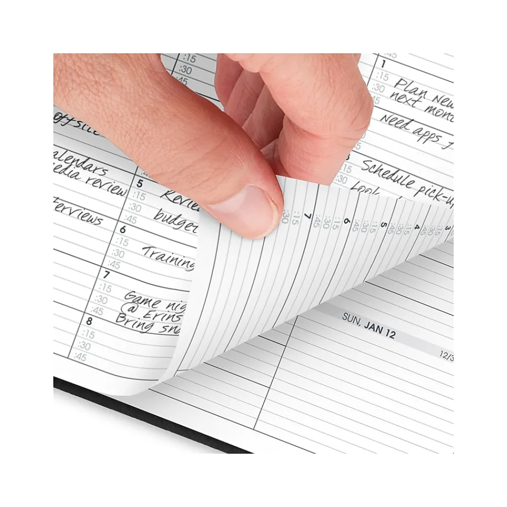 2025 Planners|AT-A-GLANCE 2025 7" x 8.75" Weekly Appointment Book, Faux Leather Cover, Black (70-951-05-25)