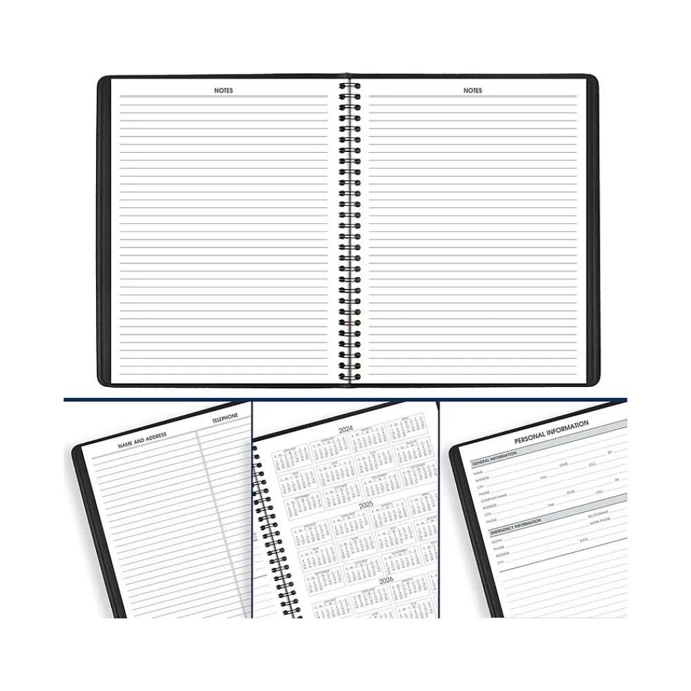2025 Planners|AT-A-GLANCE 2025 7" x 8.75" Weekly Appointment Book, Faux Leather Cover, Black (70-951-05-25)
