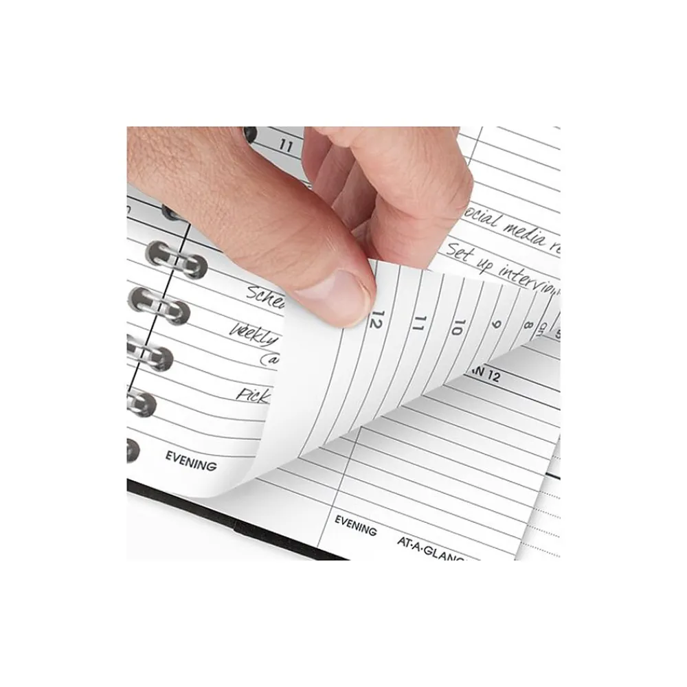 2025 Planners|AT-A-GLANCE 2025 3.25" x 6.25" Weekly Appointment Book, Faux Leather Cover, Black (70-008-05-25)