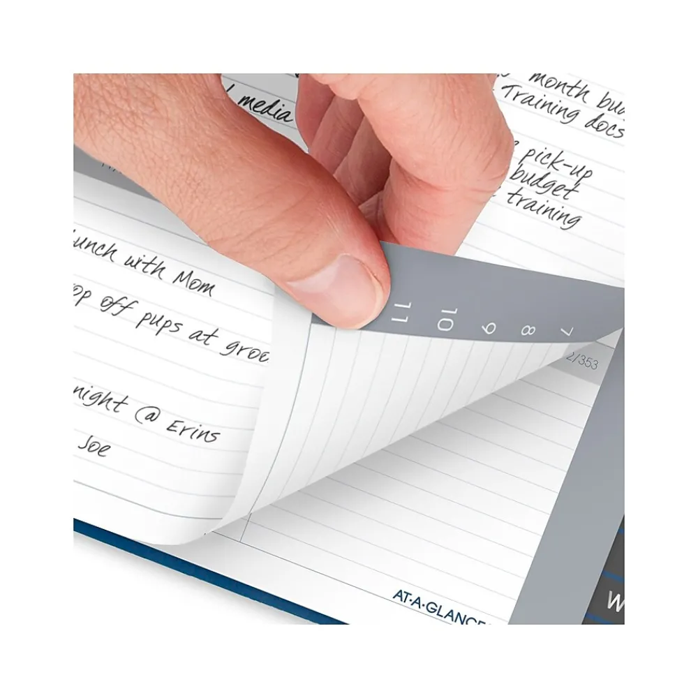 2025 Planners|AT-A-GLANCE 2025 5" x 8" Weekly Appointment Book, Faux Leather Cover, Blue (70-108-20-25)