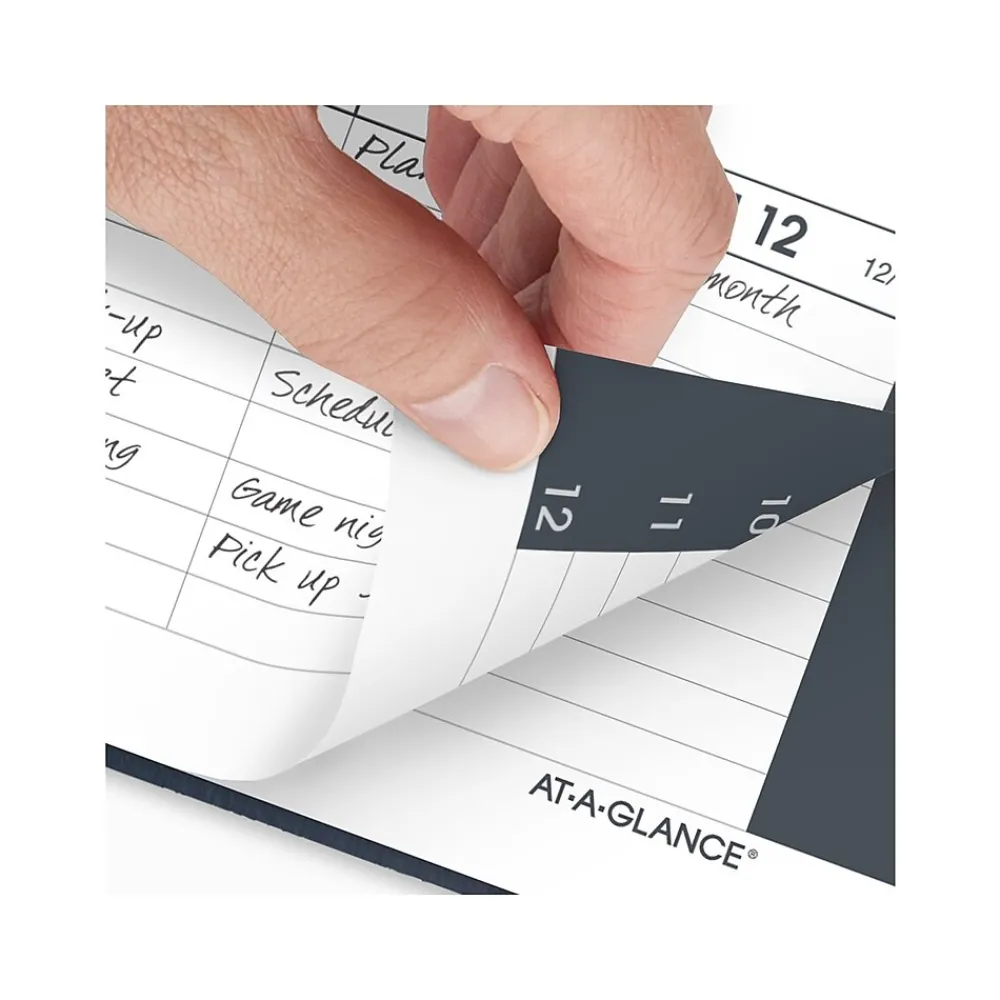 2025 Planners|AT-A-GLANCE 2025 5" x 8" Weekly Appointment Book, Faux Leather Cover, Navy (70-075-20-25)