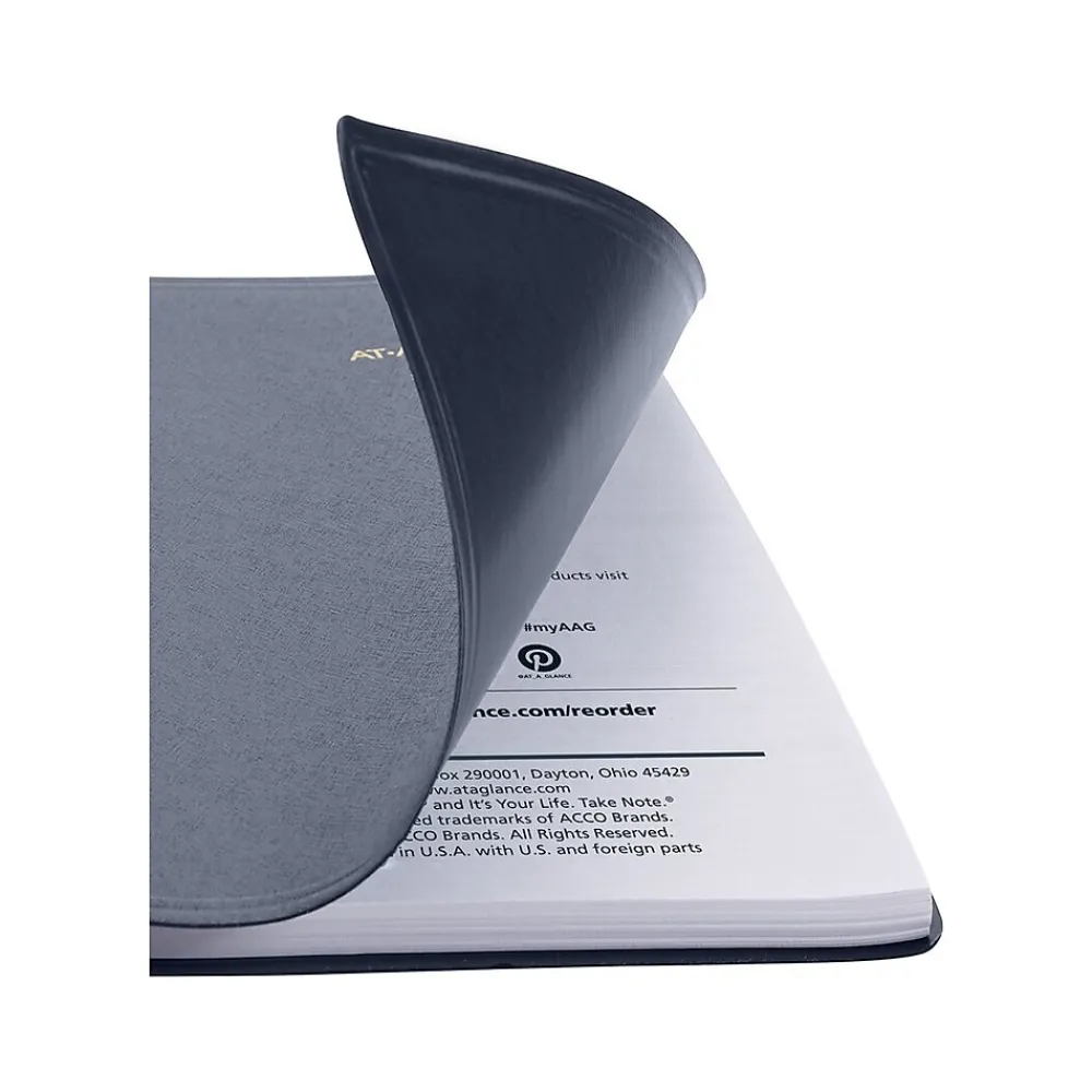 2025 Planners|AT-A-GLANCE 2025 5" x 8" Weekly Appointment Book, Faux Leather Cover, Navy (70-075-20-25)
