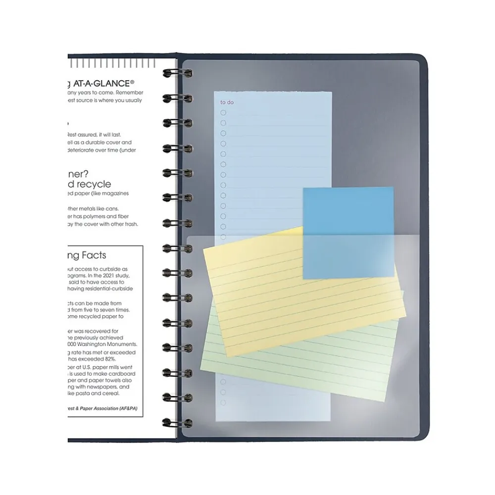 2025 Planners|AT-A-GLANCE 2025 5" x 8" Weekly Appointment Book, Faux Leather Cover, Navy (70-075-20-25)