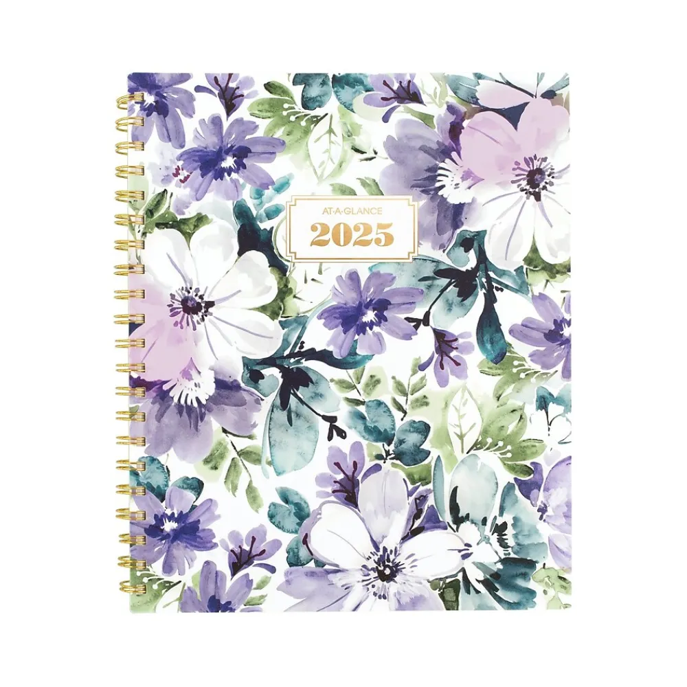 2025 Planners|AT-A-GLANCE 2025 Badge Floral 8.5" x 11" Weekly & Monthly Planner, Poly Cover, Multicolor (1722F-905-25)