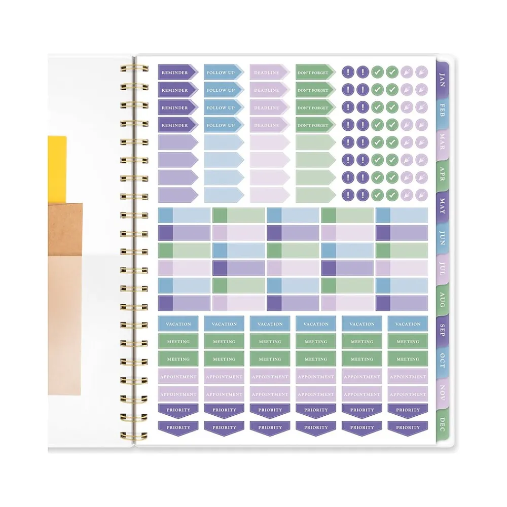 2025 Planners|AT-A-GLANCE 2025 Badge Floral 8.5" x 11" Weekly & Monthly Planner, Poly Cover, Multicolor (1722F-905-25)