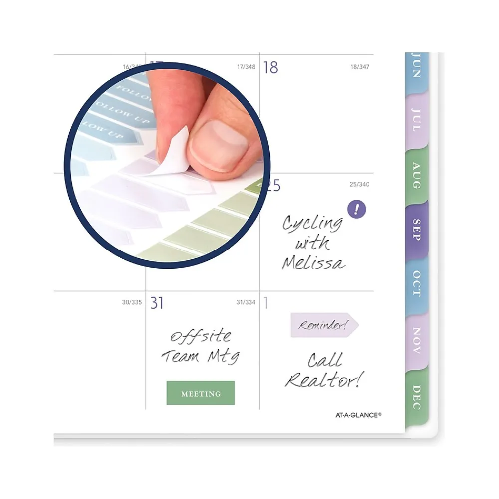 2025 Planners|AT-A-GLANCE 2025 Badge Floral 8.5" x 11" Weekly & Monthly Planner, Poly Cover, Multicolor (1722F-905-25)