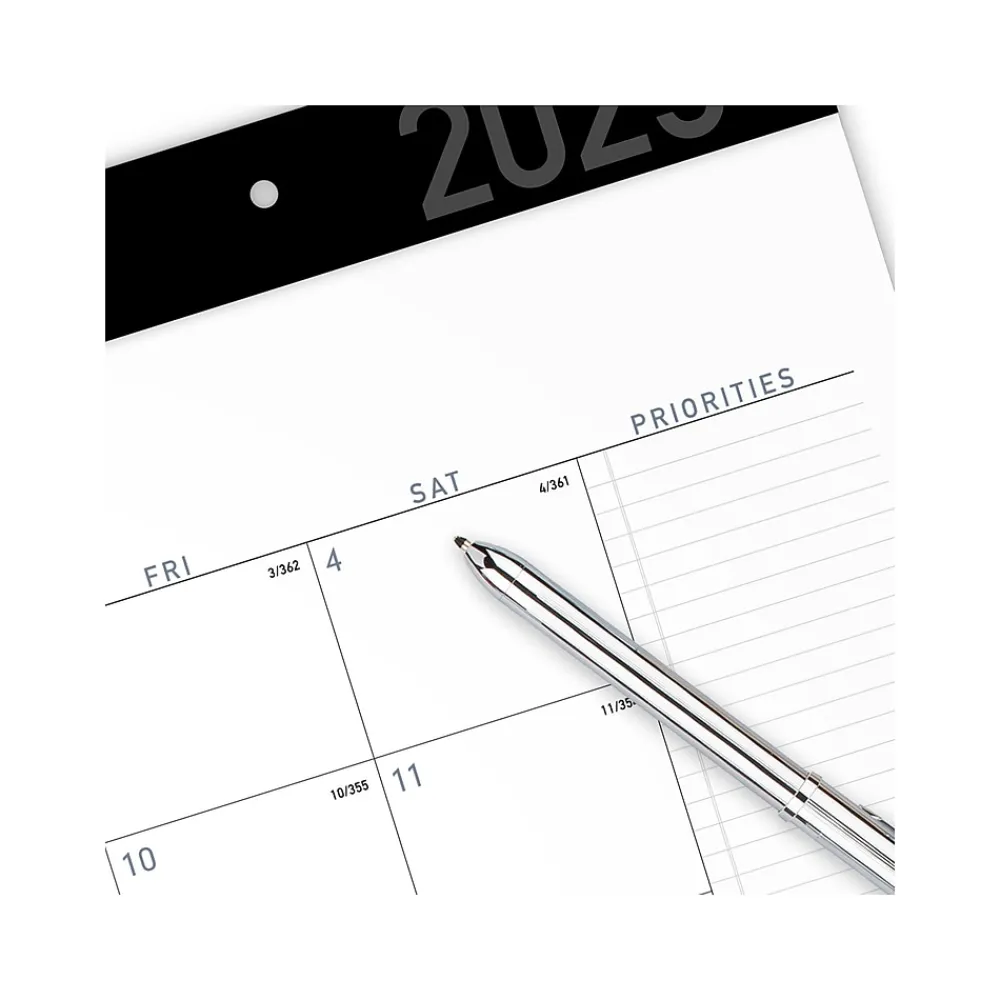 2025 Calendars|AT-A-GLANCE 2025 Contemporary 21.75" x 17" Monthly Desk Pad Calendar, White/Black (SK24X-00-25)