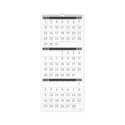 2025 Calendars|AT-A-GLANCE 2025 Contemporary 12" x 27" Three-Month Wall Calendar, White/Black (PM11X-28-25)