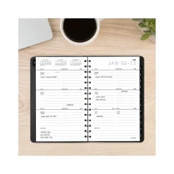 2025 Planners|AT-A-GLANCE 2025 Contemporary 5" x 8" Weekly & Monthly Planner, Faux Leather Cover, Charcoal (70-100X-45-25)