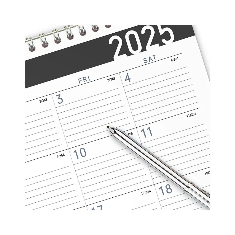 2025 Calendars|AT-A-GLANCE 2025 Contemporary 15" x 12" Monthly Wall Calendar, White/Black (PM8X-28-25)