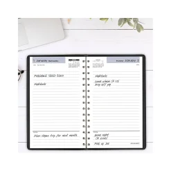 2025 Planners|AT-A-GLANCE 2025 DayMinder 5" x 8" Daily Planner, Faux Leather Cover, Black (SK46-00-25)