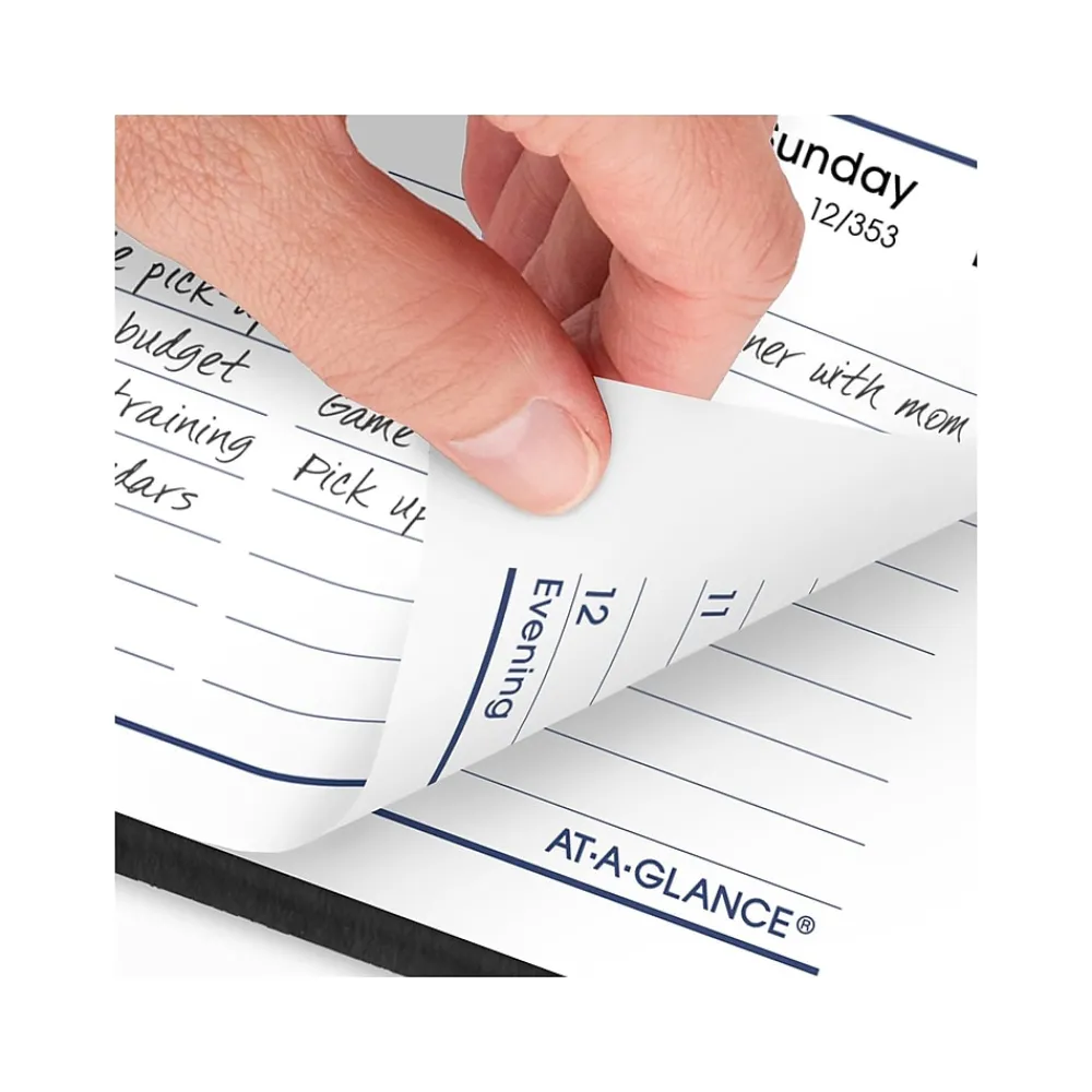 2025 Planners|AT-A-GLANCE 2025 DayMinder 5" x 8" Weekly Appointment Book, Faux Leather Cover, Black (G200-00-25)