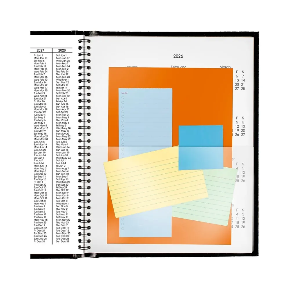 2025 Planners|AT-A-GLANCE 2025 DayMinder 8" x 11" Weekly Appointment Book Planner, Faux Leather Cover, Black (G520H-00-25)