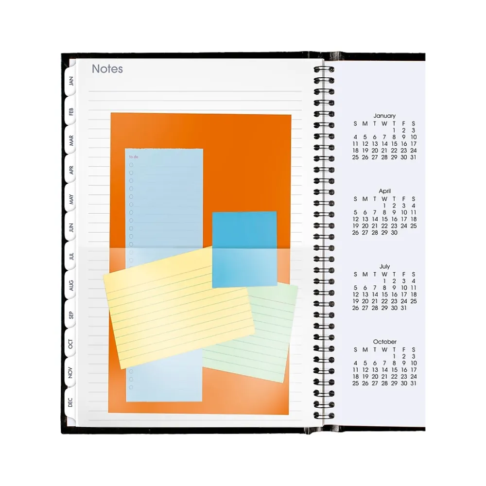 2025 Planners|AT-A-GLANCE 2025 DayMinder 8" x 11.75" Monthly Planner, Faux Leather Cover, Black (G470H-00-25)