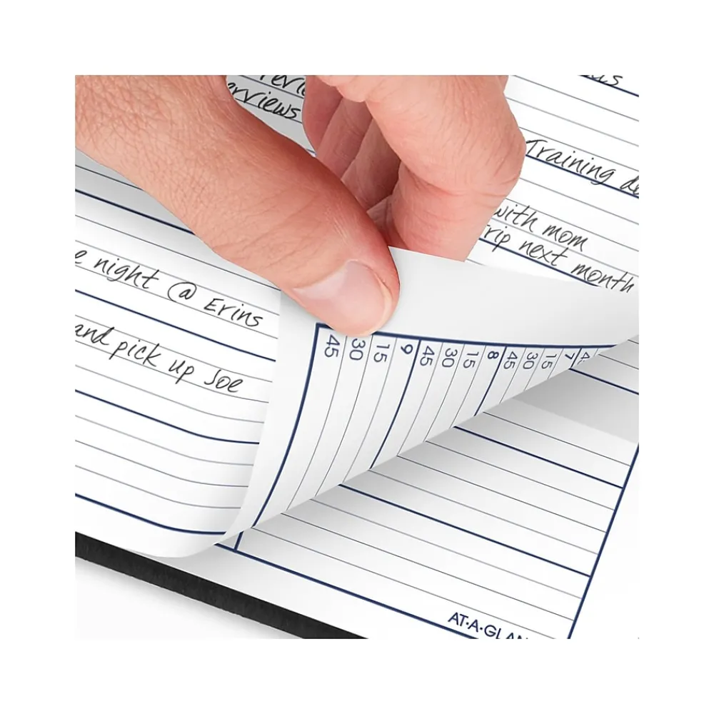 2025 Planners|AT-A-GLANCE 2025 DayMinder 8" x 11" Weekly Appointment Book, Faux Leather Cover, Black (G520-00-25)