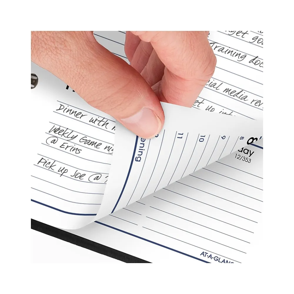 2025 Planners|AT-A-GLANCE 2025 DayMinder 3.5" x 6" Weekly Appointment Book Planner, Faux Leather Cover, Black (G250-00-25)