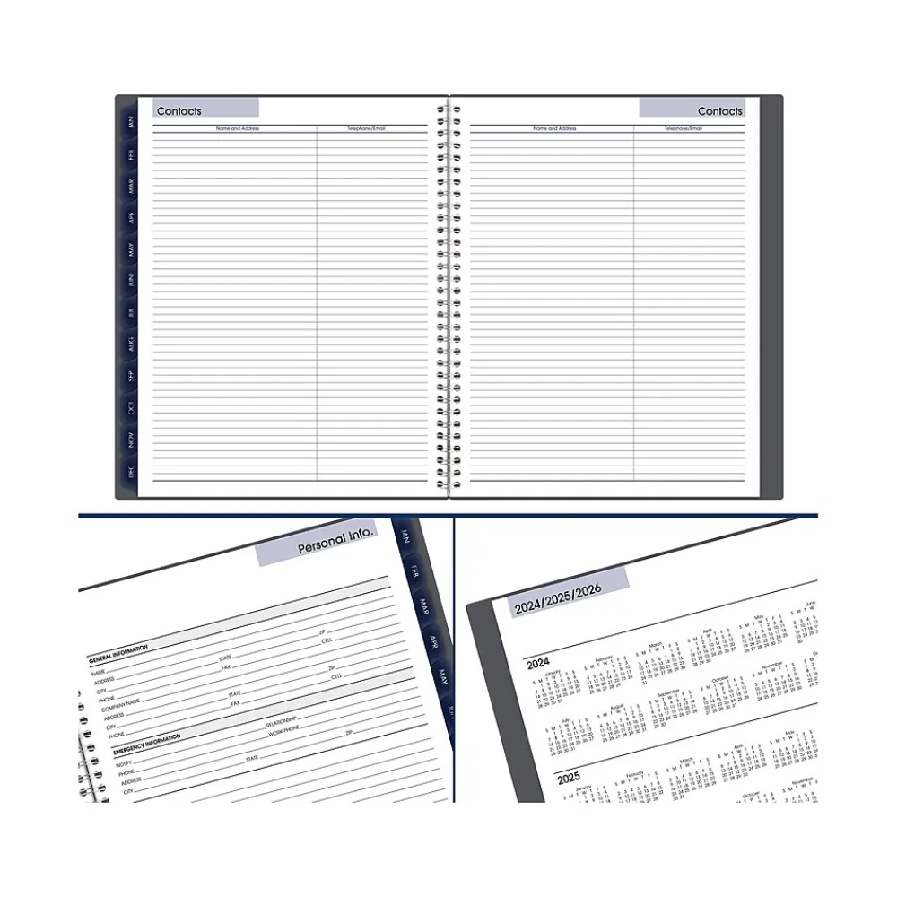 2025 Planners|AT-A-GLANCE 2025 DayMinder 8.5" x 11" Monthly Planner, Poly Cover, Gray (GC470-07-25)
