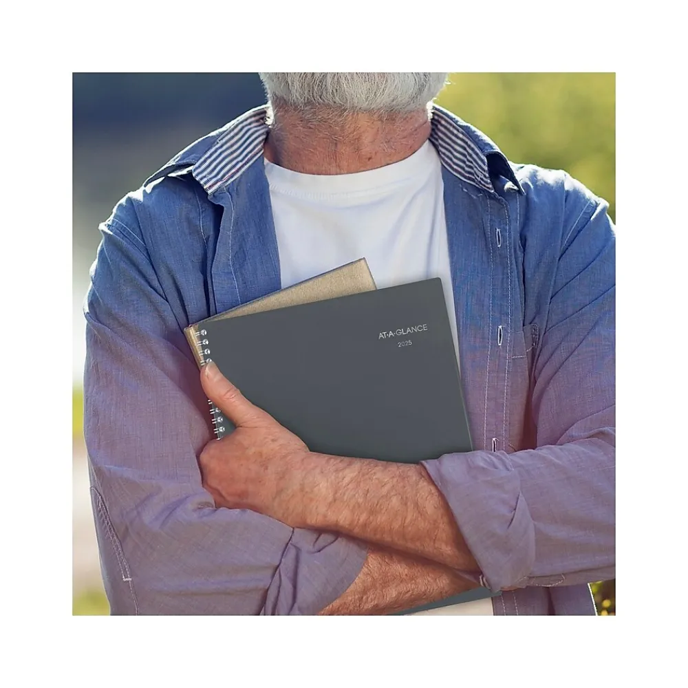 2025 Planners|AT-A-GLANCE 2025 DayMinder 8.5" x 11" Monthly Planner, Poly Cover, Gray (GC470-07-25)