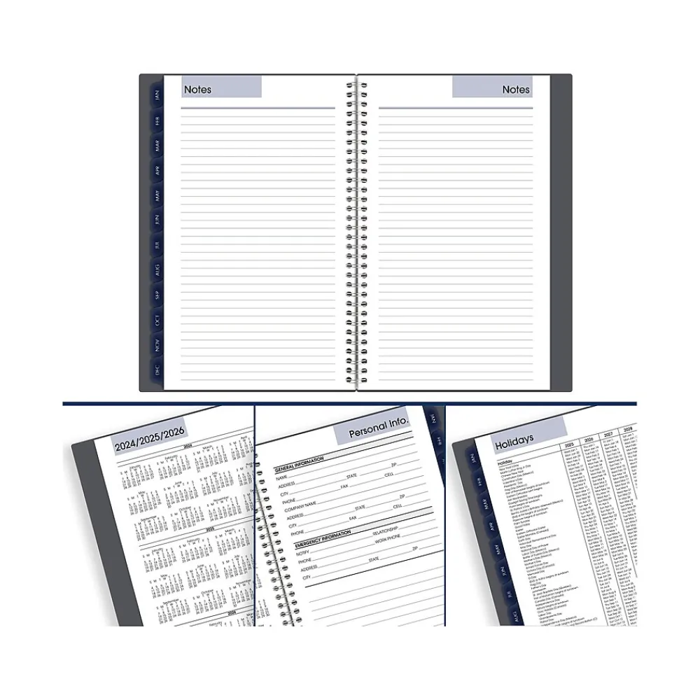 2025 Planners|AT-A-GLANCE 2025 DayMinder 5" x 8" Weekly & Monthly Planner, Plastic Cover, Gray (GC200-07-25)