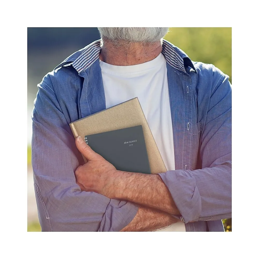 2025 Planners|AT-A-GLANCE 2025 DayMinder 5" x 8" Weekly & Monthly Planner, Plastic Cover, Gray (GC200-07-25)