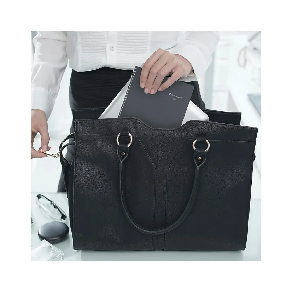 2025 Planners|AT-A-GLANCE 2025 DayMinder 5" x 8" Weekly & Monthly Planner, Plastic Cover, Gray (GC200-07-25)