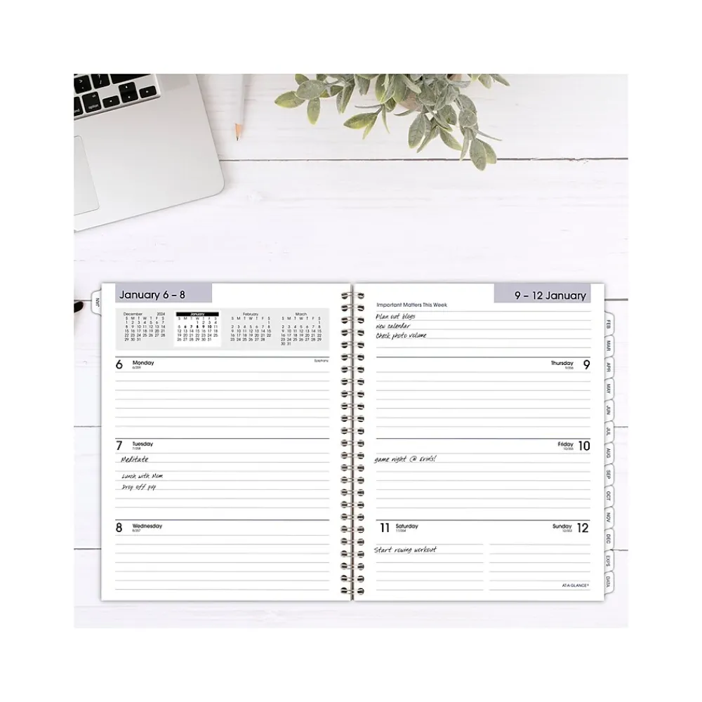 Calendars & Planners Refills|AT-A-GLANCE 2025 DayMinder Executive 8.75" x 7" Weekly & Monthly Planner Refill Pages, White (G545-50-25)