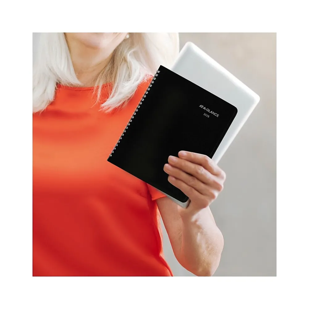 2025 Planners|AT-A-GLANCE 2025 DayMinder Executive 7" x 8.75" Weekly & Monthly Planner, Faux Leather Cover, Black (G546-00-25)