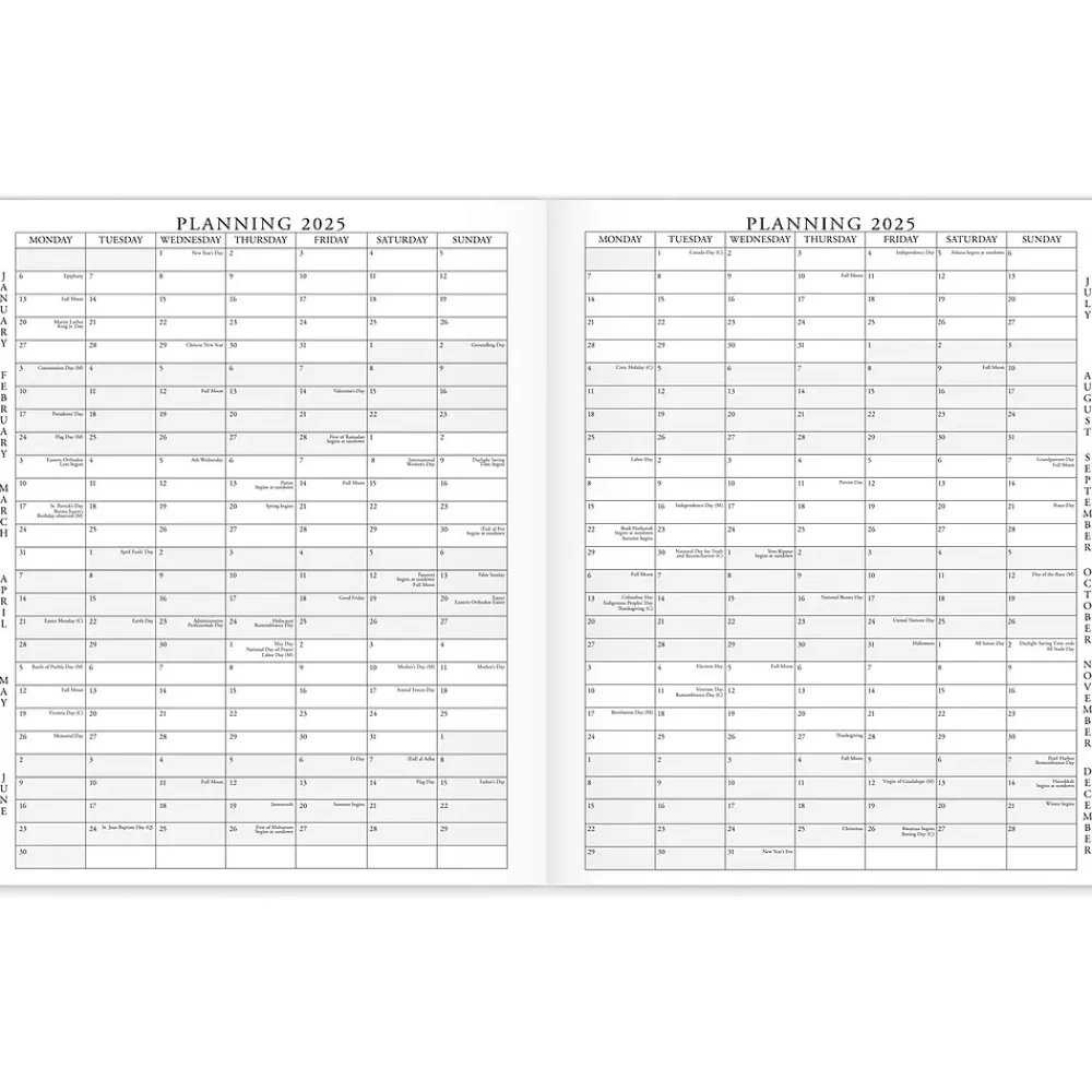 Calendars & Planners Refills|AT-A-GLANCE 2025 Executive 11" x 9" Monthly Padfolio Refill, White/Black (70-909-10-25)