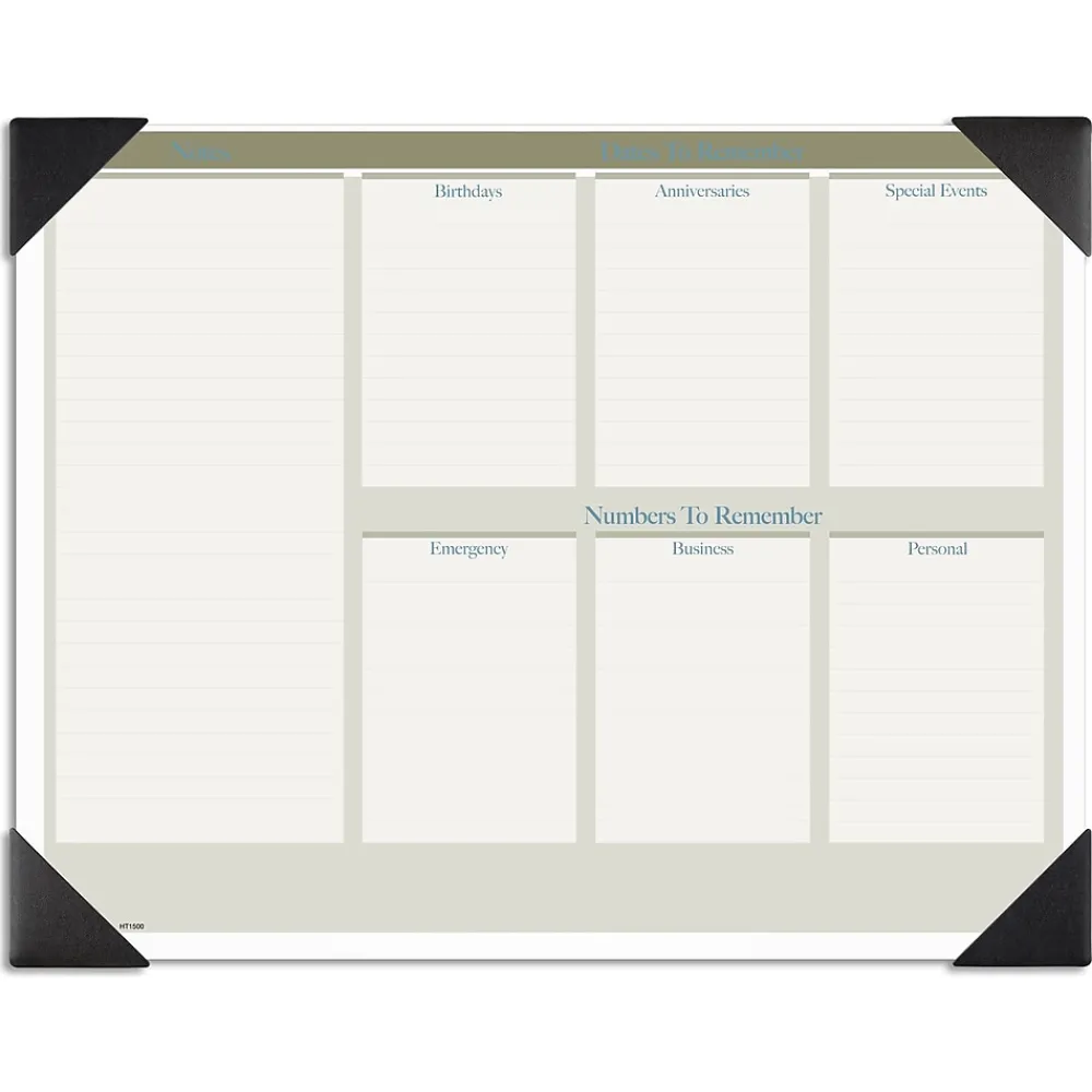 2025 Calendars|AT-A-GLANCE 2025 Executive 21.75" x 17" Monthly Desk Pad Calendar, Green/White (HT1500-25)