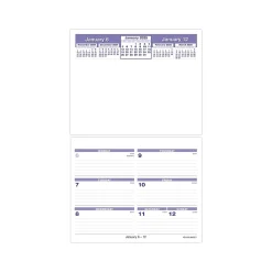 Calendars & Planners Refills|AT-A-GLANCE 2025 Flip-A-Week 7" x 5.5" Weekly Desk Calendar Refill, White/Blue (SW705X-50-25)