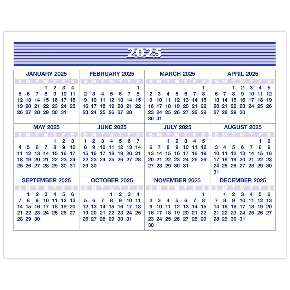 Calendars & Planners Refills|AT-A-GLANCE 2025 Flip-A-Week 7" x 5.5" Weekly Desk Calendar Refill, White/Blue (SW705X-50-25)